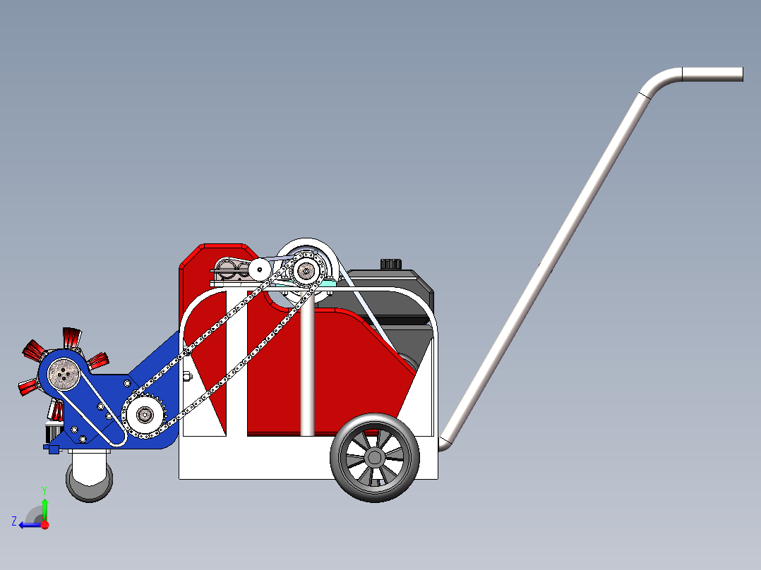 牧草收割机模型右视图