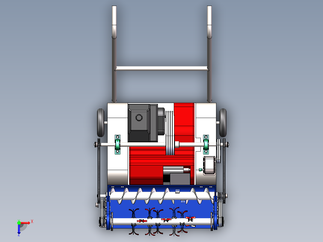 牧草收割机模型俯视图