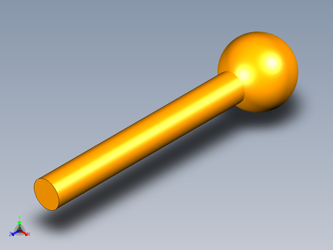 紧定手柄 正等轴测图