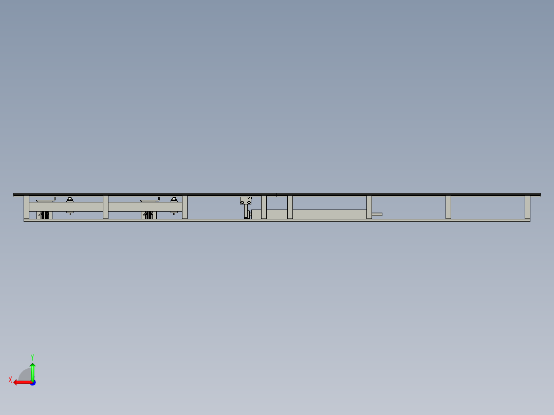 使用止回组件的推杆3D模型后视图