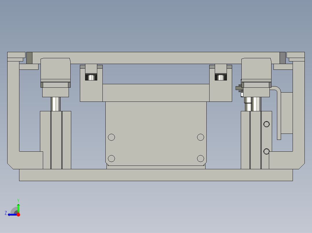使用止回组件的推杆3D模型右视图