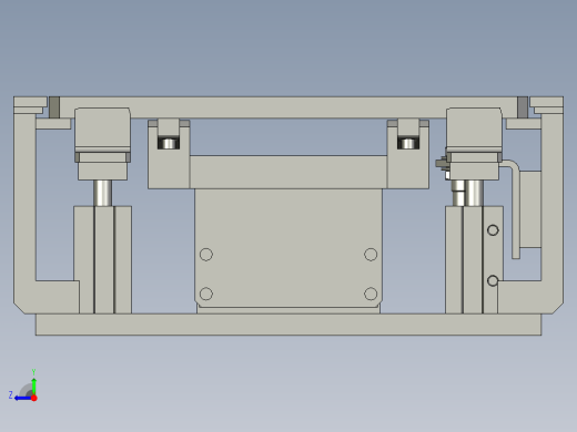 使用止回组件的推杆3D模型右视缩略图