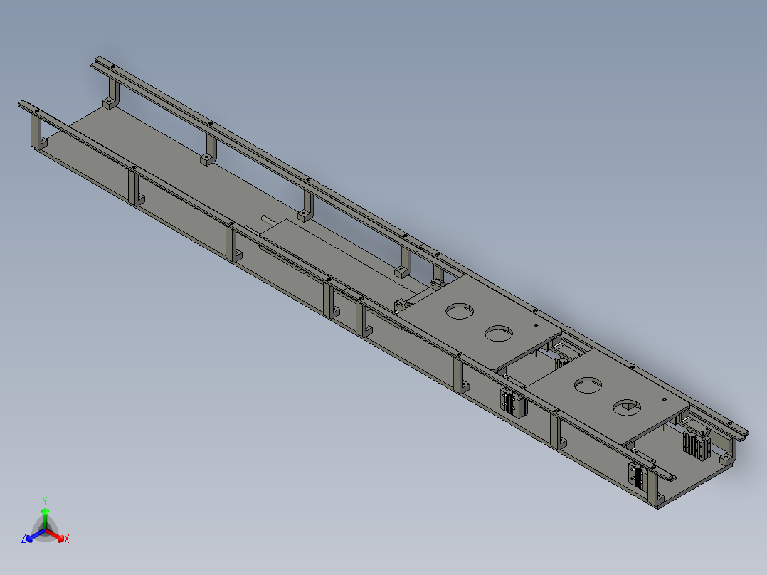 使用止回组件的推杆3D模型正等轴测图