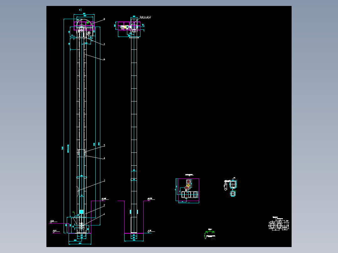 TZD650斗提机安装布置总图