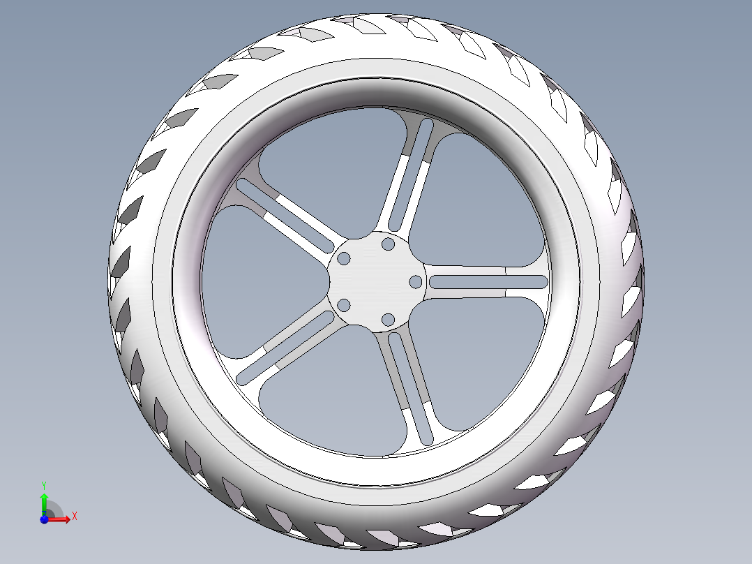 汽车轮毂前视图
