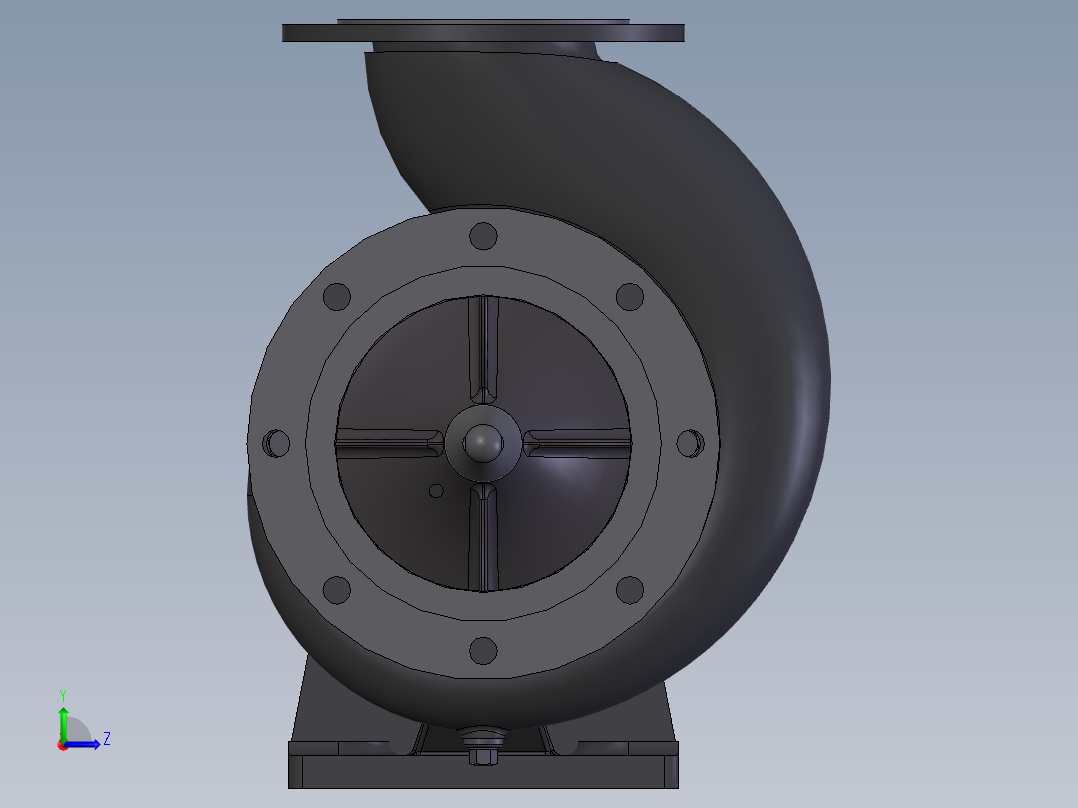 多级离心泵左视图