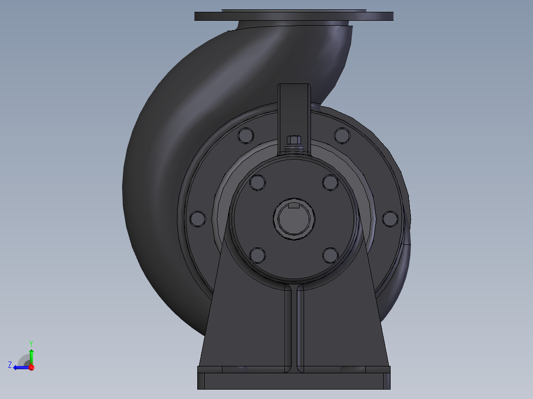 多级离心泵右视图