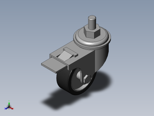 两款50轴式万向脚轮3d图纸