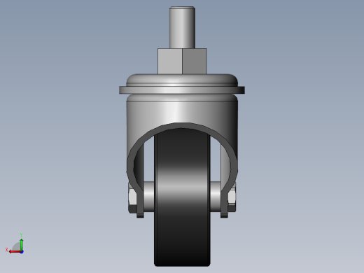两款50轴式万向脚轮3d图纸后视缩略图