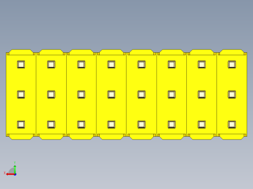 彩色公头100mil（2.54mm）系列-DS1021_yellow_3x08p_100mil_Type5_rev1.0后视缩略图