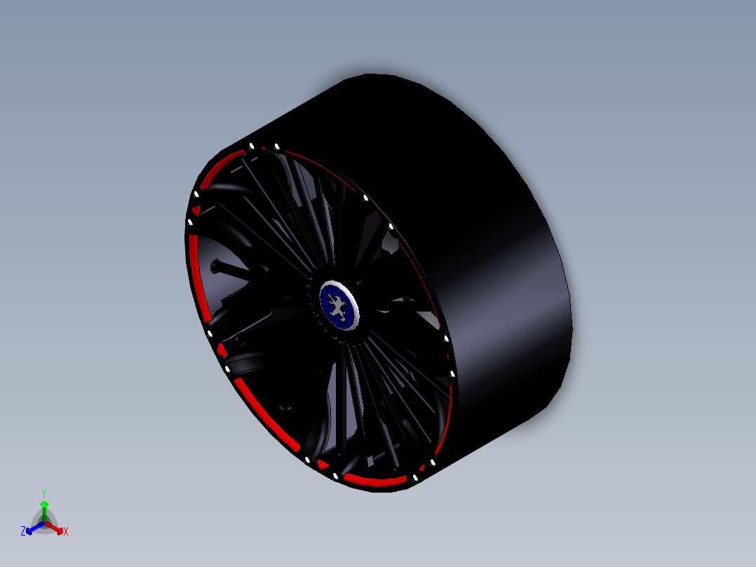 19寸轮毂东风标致正等轴测图