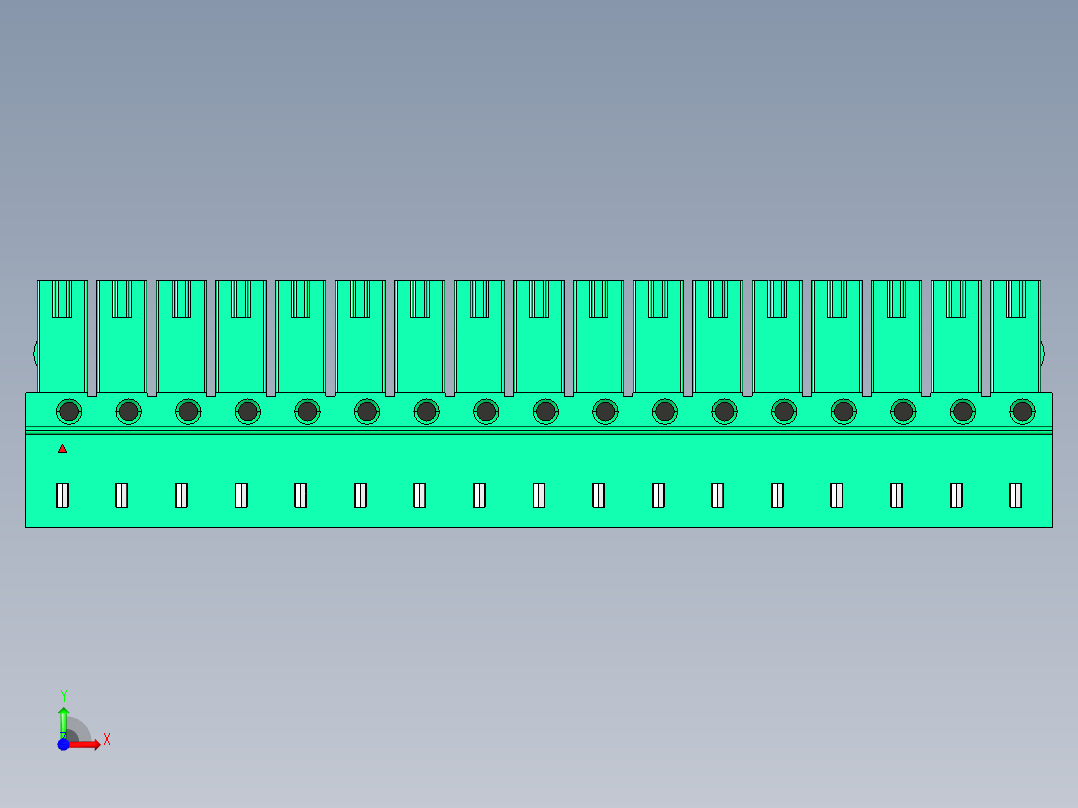 DEGSON 15EDG 系列 3.5mm 插拔式接线端子 FullPack-15EDGA-3.5-17P-14-00AH前视图