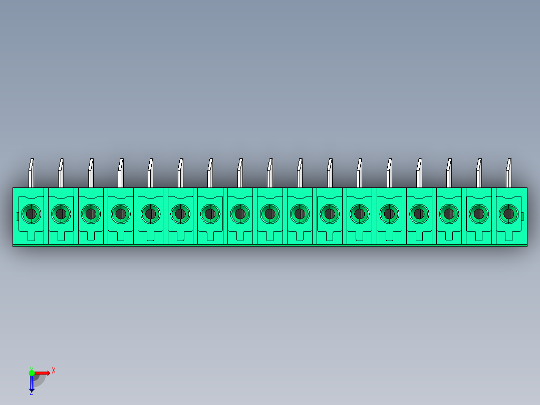 DEGSON 15EDG 系列 3.5mm 插拔式接线端子 FullPack-15EDGA-3.5-17P-14-00AH俯视图