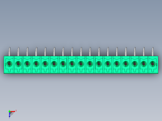 DEGSON 15EDG 系列 3.5mm 插拔式接线端子 FullPack-15EDGA-3.5-17P-14-00AH俯视缩略图