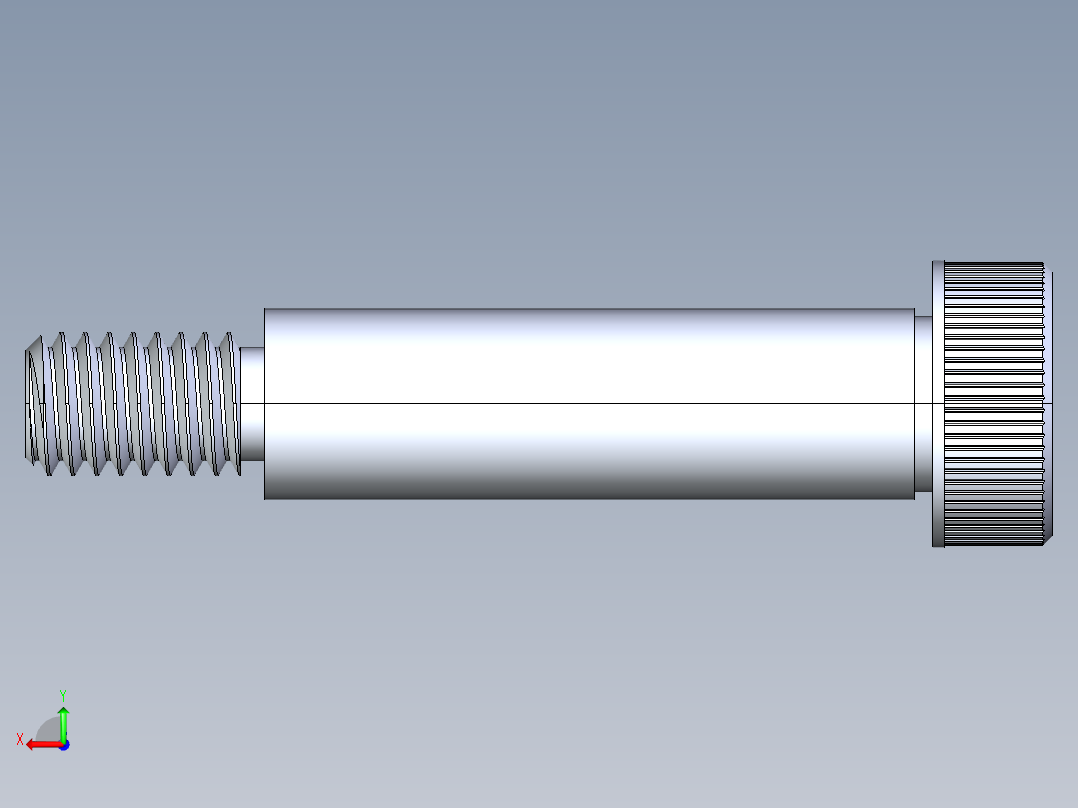 内六角螺螺栓-SB 0.375-16 x 1.75后视图