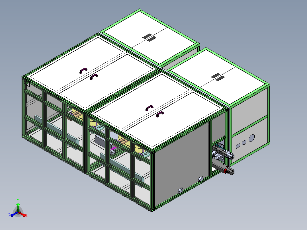 汽车链接器折弯裁切正等轴测图