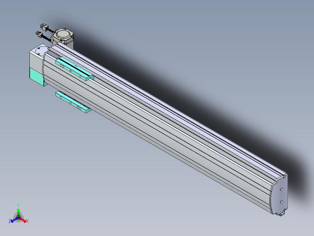 威洛博VBF同步带传动一般环境VBF14-L45-S750-BLD-ZP40-C3正等轴测图