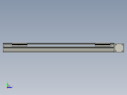 直线模组LHB17-L40-S800-R(B)设计图纸左视缩略图