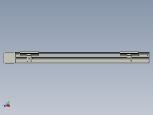 直线模组LHB17-L40-S800-R(B)设计图纸右视缩略图