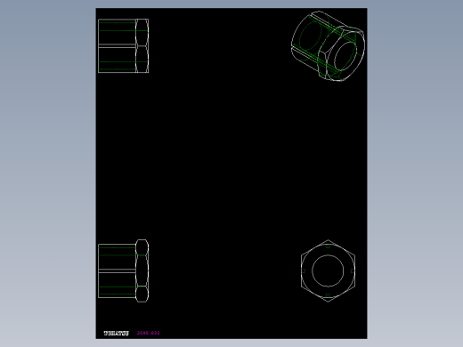 免鍵軸襯2505(B)-2D多系列多零件图纸模型