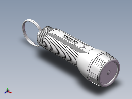 一个手电筒的3d正等轴测缩略图