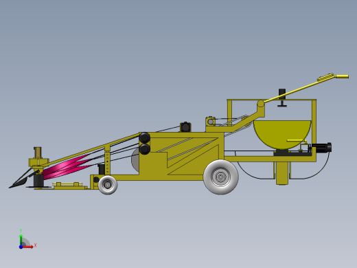 韭菜收割打捆一体机三维SW模型前视缩略图