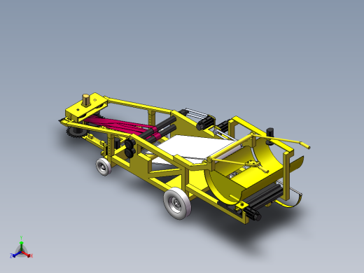 韭菜收割打捆一体机三维SW模型正等轴测缩略图