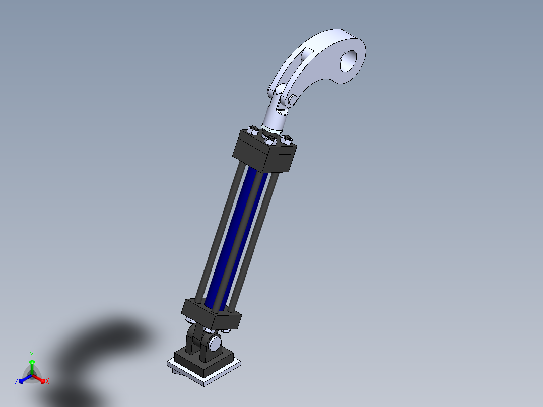 液压缸正等轴测图