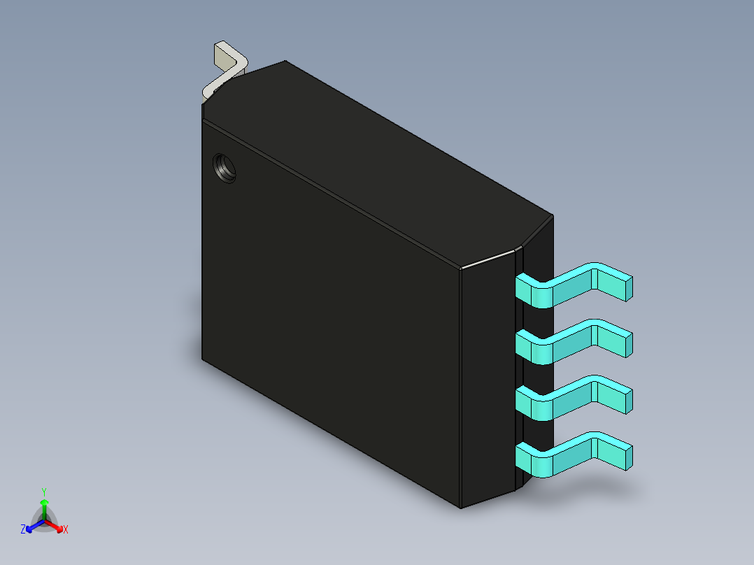 元器件3D封装SOIC8W40主视图