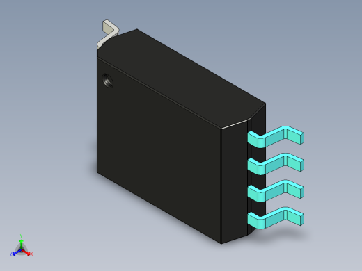 元器件3D封装SOIC8W40