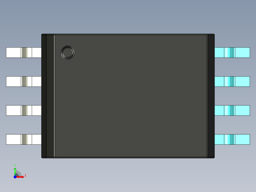 元器件3D封装SOIC8W40前视缩略图