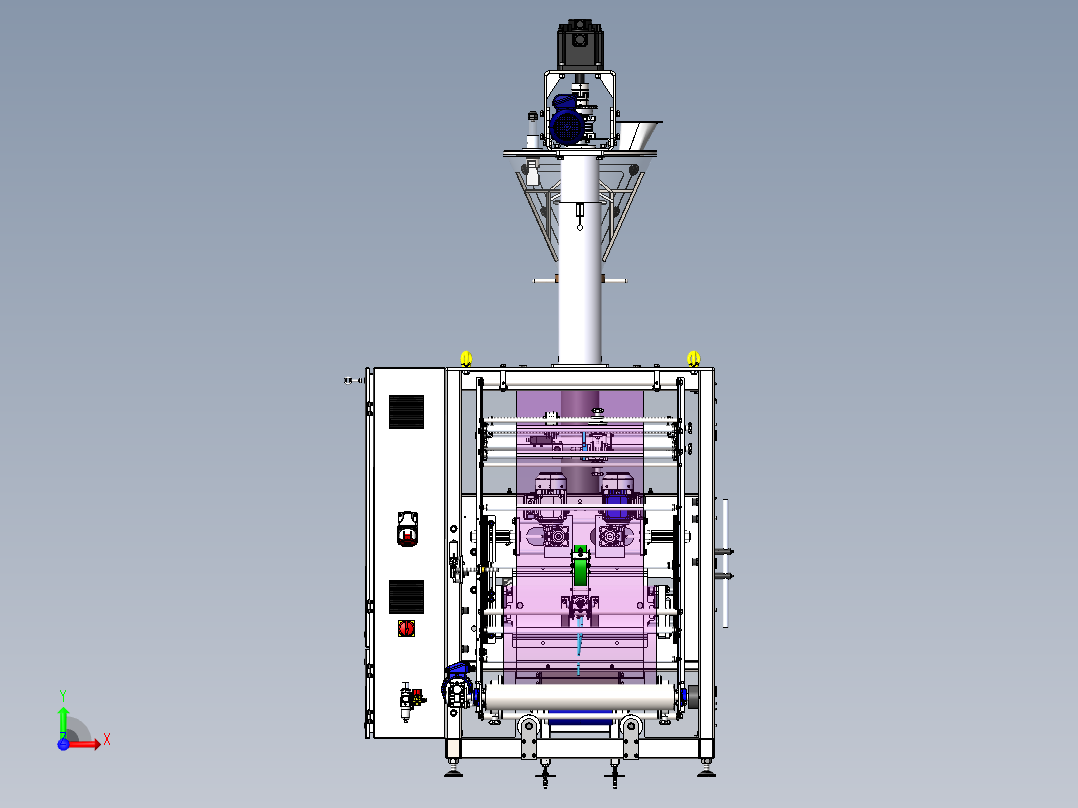 搅拌传送后视图