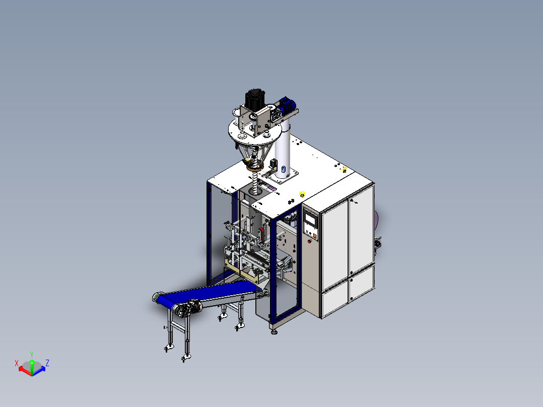 搅拌传送正等轴测图