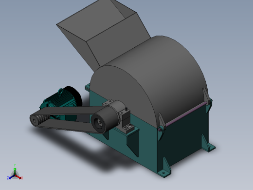 饲料破碎机任务书 （论文+CAD图纸）主视缩略图