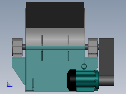 饲料破碎机任务书 （论文+CAD图纸）左视缩略图