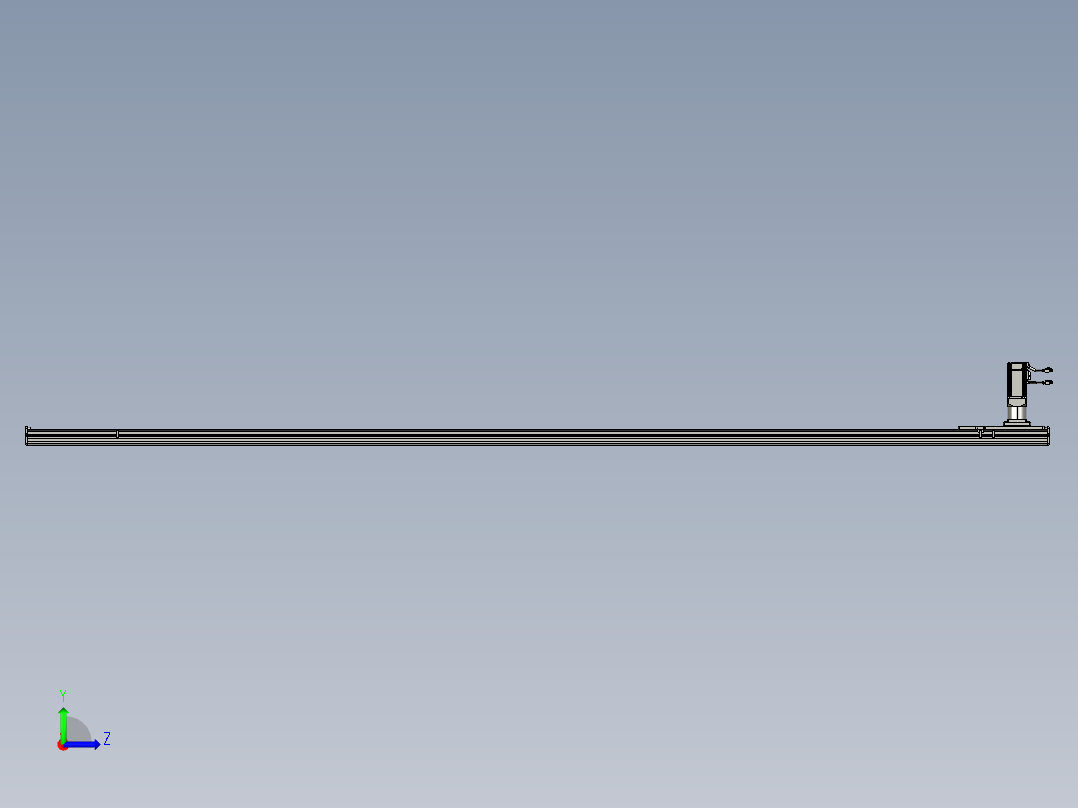 东锦齿条传动DH136G-S3000-BU-减速机+P400W左视图