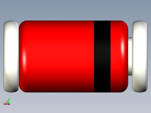 用于二极管或齐纳二极管的MELF或DO-213AB SMD外壳，5.2-D2.6毫米后视缩略图