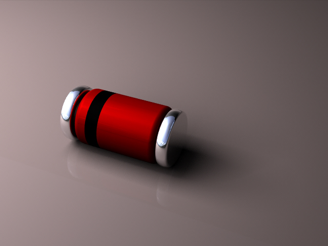 用于二极管或齐纳二极管的MELF或DO-213AB SMD外壳，5.2-D2.6毫米