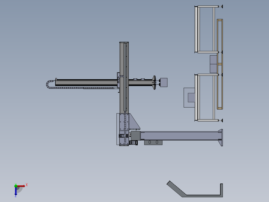 悬臂码垛机俯视图