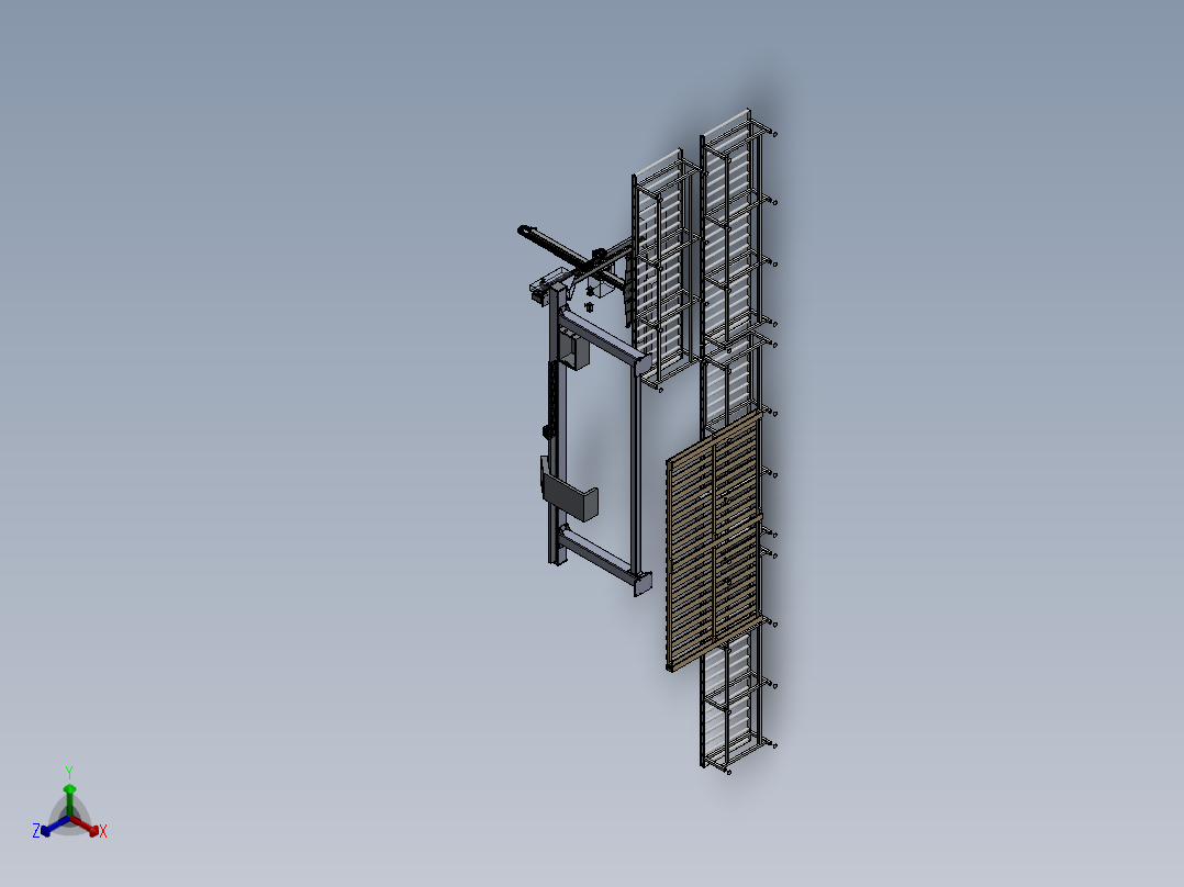 悬臂码垛机正等轴测图