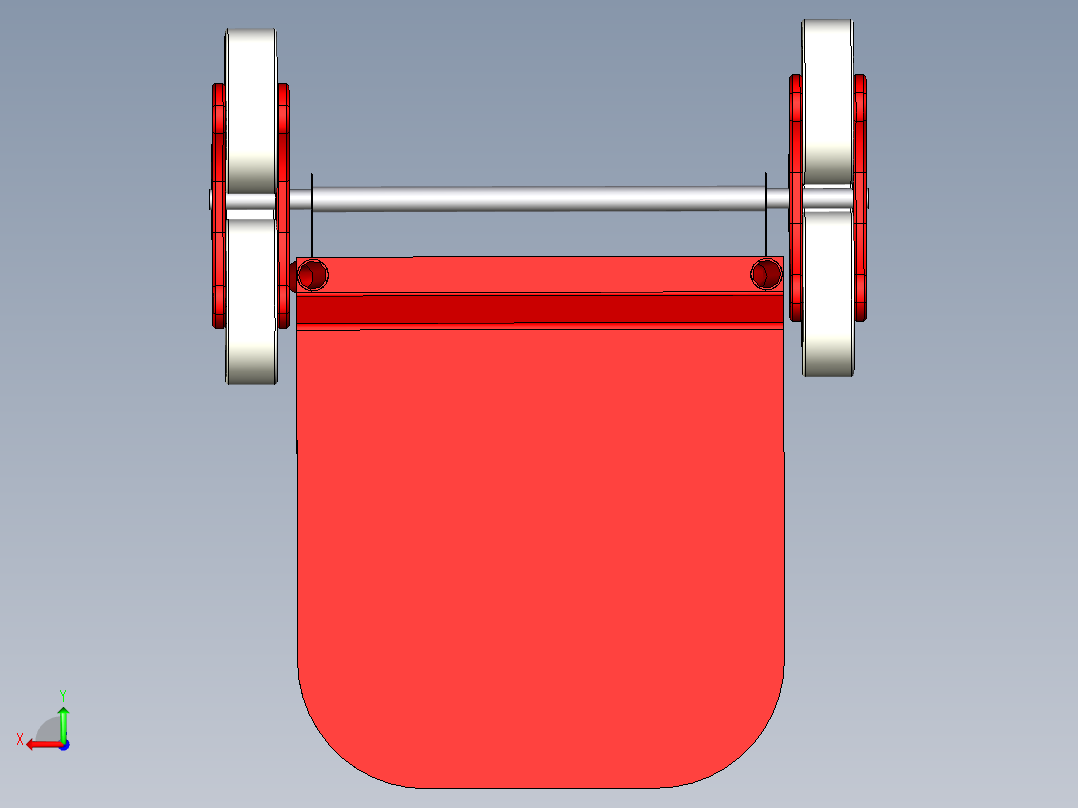 爬楼梯小车后视图