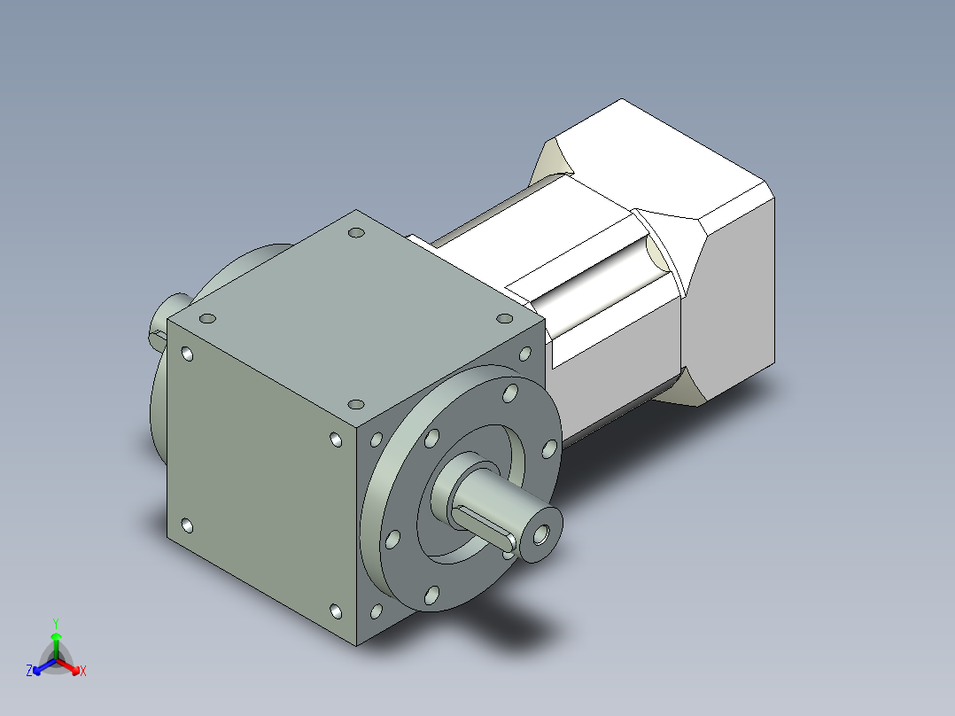 换向器PW140双轴 PLX120-L2 22-110-145-M8.stp主视图