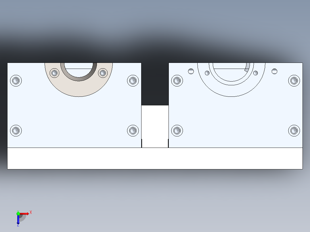 吹塑模具俯视图