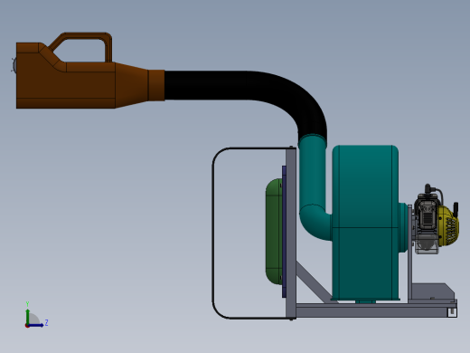 手持气吸式采棉机构的设计【含三维SW+7张CAD图纸+说明书】左视缩略图