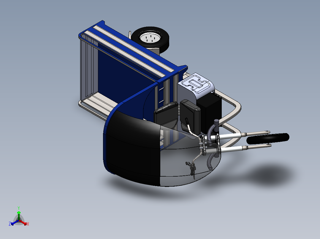 电动三轮车-4--sw正等轴测图