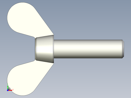 带耳螺钉-DIN_316_Wing_screws_8x1.25x30-26-12.5_39_2.8_20_8.stp前视缩略图