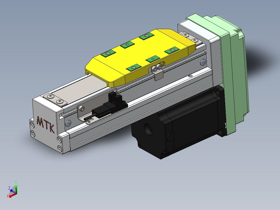 GTH内嵌丝杆全封闭GTH5-BM-57步进主视图