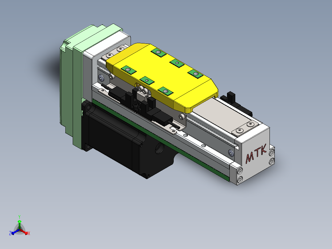 GTH内嵌丝杆全封闭GTH5-BM-57步进正等轴测图