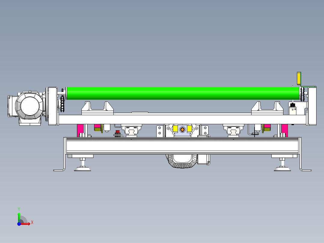 顶升移行滚动线sw20可编辑前视图