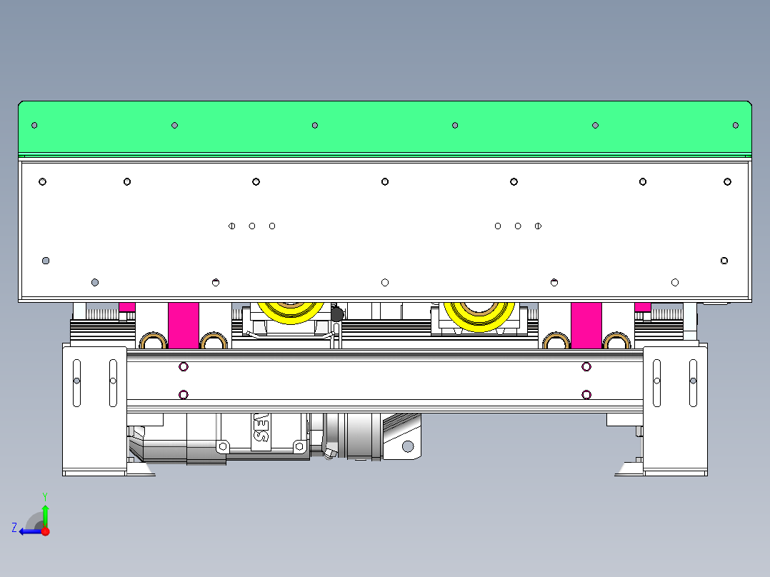 顶升移行滚动线sw20可编辑右视图